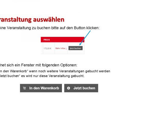 Veranstaltung auswählen