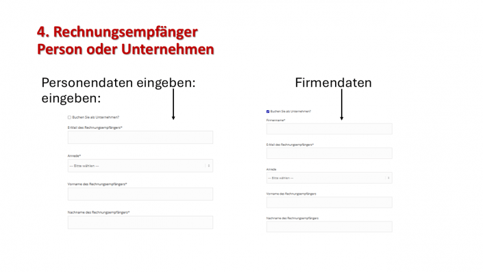Rechnungsempfänger festlegen